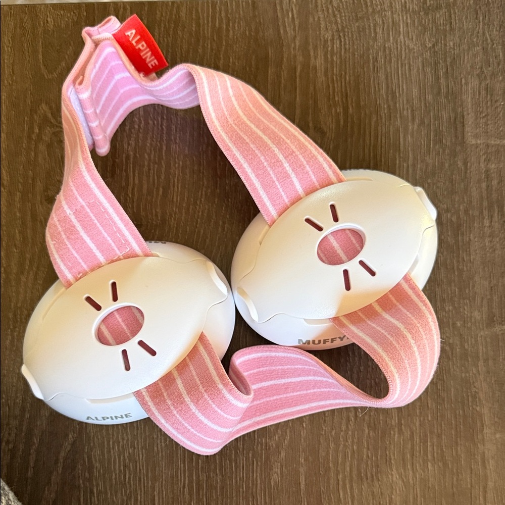 Alpine Pink and White Ear Muffs
